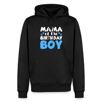 Maman De L’Anniversaire Garçon Chien Anniversaire - Sweat à capuche Premium bio Homme - noir - Devant - Nico (187cm)