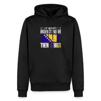 Bosnien und Herzegowina Flagge Bosnien - Männer Premium Bio Hoodie - Schwarz - Vorne - Nico (187cm)