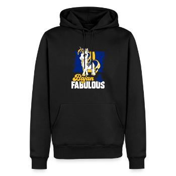 Drapeau de la Barbade Bayan barbadien - Sweat à capuche Premium bio Homme - noir - Devant - Nico (187cm)