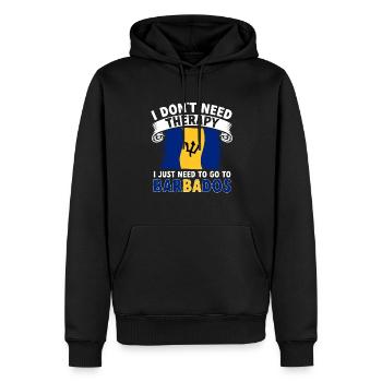 Drapeau de la Barbade Bayan barbadien - Sweat à capuche Premium bio Homme - noir - Devant - Nico (187cm)