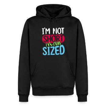 I'm Not Short I'm Fun Sized - Men’s Premium Organic Hoodie - black - Front - Nico (187cm)