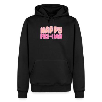 Happy Fri Yay Weekend Party Temps libre - Sweat à capuche Premium bio Homme - noir - Devant - Nico (187cm)