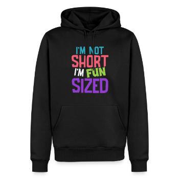 I'm Not Short I'm Fun Sized - Men’s Premium Organic Hoodie - black - Front - Nico (187cm)
