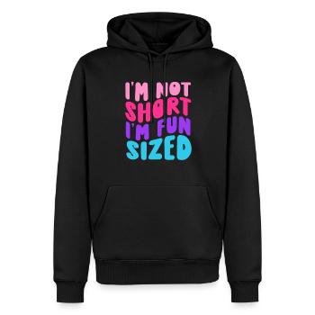 I'm Not Short I'm Fun Sized - Men’s Premium Organic Hoodie - black - Front - Nico (187cm)