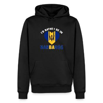 Drapeau de la Barbade Bayan barbadien - Sweat à capuche Premium bio Homme - noir - Devant - Nico (187cm)