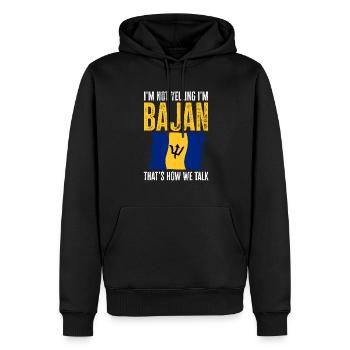 Drapeau de la Barbade Bayan barbadien - Sweat à capuche Premium bio Homme - noir - Devant - Nico (187cm)