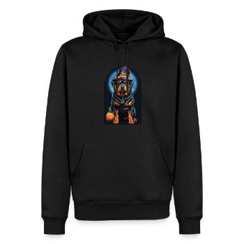 Rottweiler With Witch Hat Halloween Rottweiler - Männer Premium Bio Hoodie - Schwarz - Vorne - Nico (187cm)