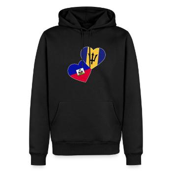 Barbados flag Barbadian bayan - Men’s Premium Organic Hoodie - black - Front - Nico (187cm)