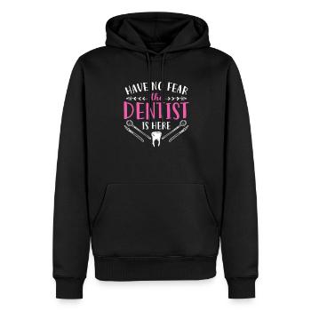 N’ayez pas peur Le dentiste est ici Zahnarzt - Sweat à capuche Premium bio Homme - noir - Devant - Nico (187cm)