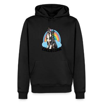 Colliecorn - Men’s Premium Organic Hoodie - black - Front - Nico (187cm)