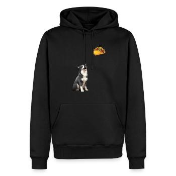 Border Collie Staring At Taco - Men’s Premium Organic Hoodie - black - Front - Nico (187cm)