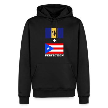 Drapeau de la Barbade Bayan barbadien - Sweat à capuche Premium bio Homme - noir - Devant - Nico (187cm)