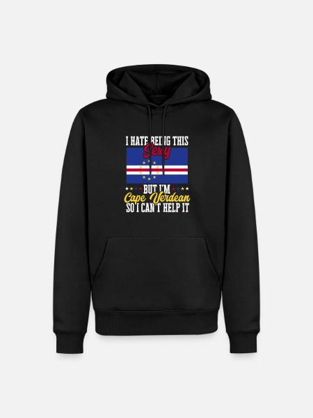 Kaapverdische vlag Kaapverdische vlag - Mannen Premium Bio hoodie - zwart