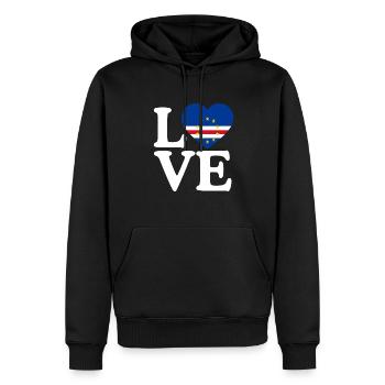 Kap Verde Flagge Cabo Verde Flagge - Männer Premium Bio Hoodie - Schwarz - Vorne - Nico (187cm)