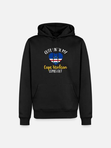 Kaapverdische vlag Kaapverdische vlag - Mannen Premium Bio hoodie - zwart