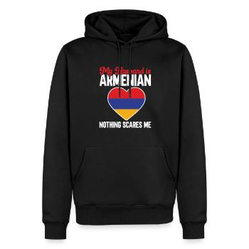 Armenische Flagge Armenien - Männer Premium Bio Hoodie - Schwarz - Vorne - Nico (187cm)