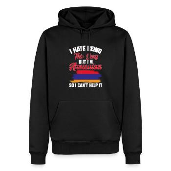 Armenische Flagge Armenien - Männer Premium Bio Hoodie - Schwarz - Vorne - Nico (187cm)