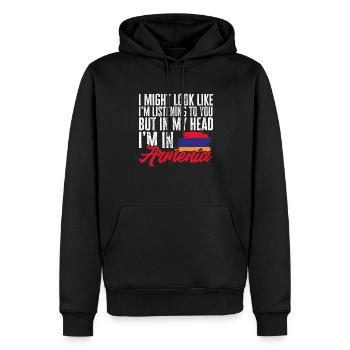Armenische Flagge Armenien - Männer Premium Bio Hoodie - Schwarz - Vorne - Nico (187cm)