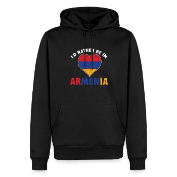 Armenische Flagge Armenien - Männer Premium Bio Hoodie - Schwarz - Vorne - Nico (187cm)
