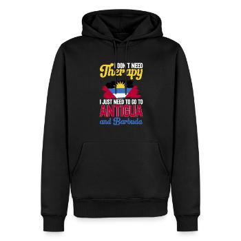 Antigua and Barbuda flag - Men’s Premium Organic Hoodie - black - Front - Nico (187cm)