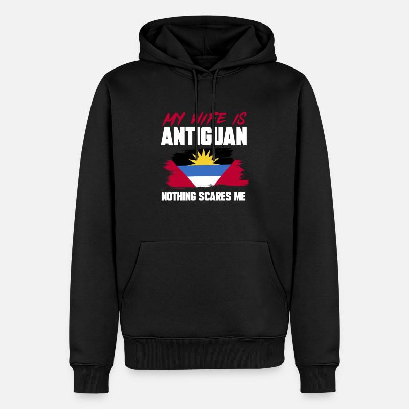 Drapeau d’Antigua-et-Barbuda - Sweat à capuche Premium bio Homme - noir