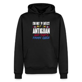 Drapeau d’Antigua-et-Barbuda - Sweat à capuche Premium bio Homme - noir - Devant - Nico (187cm)