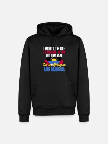Drapeau d’Antigua-et-Barbuda - Sweat à capuche Premium bio Homme - noir