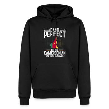Kamerun Flagge Kamerun - Männer Premium Bio Hoodie - Schwarz - Vorne - Nico (187cm)
