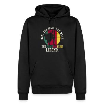 Kamerun Flagge Kamerun - Männer Premium Bio Hoodie - Schwarz - Vorne - Nico (187cm)