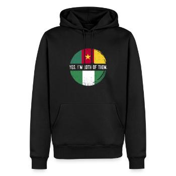 Kamerun Flagge Kamerun - Männer Premium Bio Hoodie - Schwarz - Vorne - Nico (187cm)