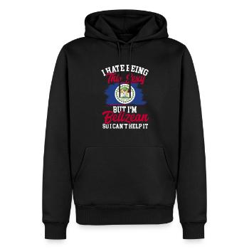 Belize Flagge Belizer - Männer Premium Bio Hoodie - Schwarz - Vorne - Nico (187cm)