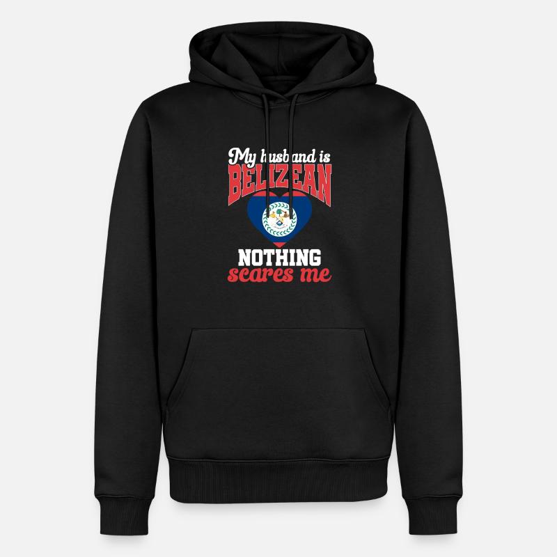Belize Flagge Belizer - Männer Premium Bio Hoodie - Schwarz