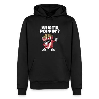 Cool Dabbing Popcorn Movie Night Funny What's Popp - Männer Premium Bio Hoodie - Schwarz - Vorne - Nico (187cm)