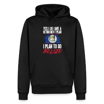 Belize Flagge Belizer - Männer Premium Bio Hoodie - Schwarz - Vorne - Nico (187cm)