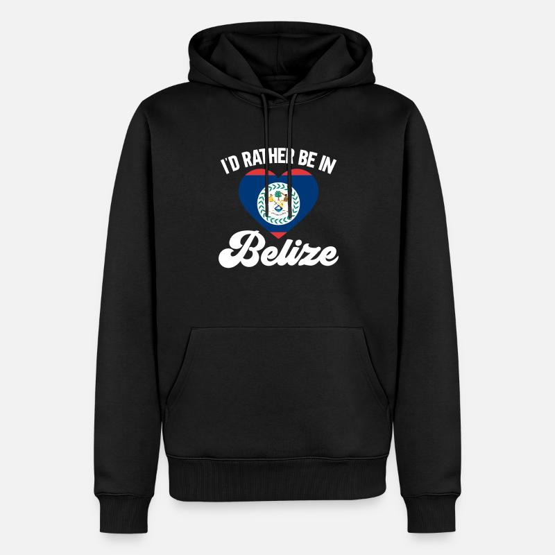 Belize Flagge Belizer - Männer Premium Bio Hoodie - Schwarz