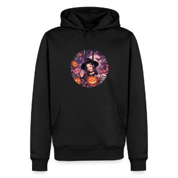 Halloween KPOP style design for spooky k-pop fans - Men’s Premium Organic Hoodie - black - Front - Nico (187cm)