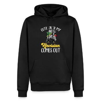 Drapeau de Saint-Kitts-et-Nevis - Sweat à capuche Premium bio Homme - noir - Devant - Nico (187cm)
