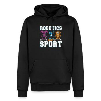 Drôle de robotique cool est mon sport droid builder buil - Sweat à capuche Premium bio Homme - noir - Devant - Nico (187cm)