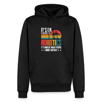 Droid Builder Retro Funny It's Ok If You Don't Lik - Men’s Premium Organic Hoodie - black - Front - Nico (187cm)