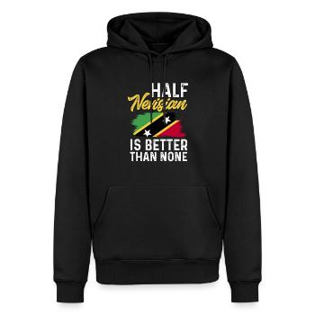 Drapeau de Saint-Kitts-et-Nevis - Sweat à capuche Premium bio Homme - noir - Devant - Nico (187cm)