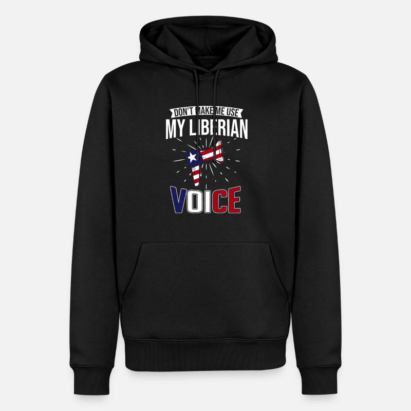 Drapeau du Libéria Libériens - Sweat à capuche Premium bio Homme - noir