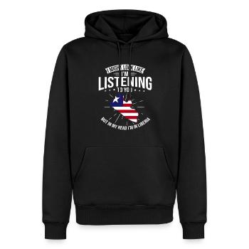 Liberia Flagge Liberianer - Männer Premium Bio Hoodie - Schwarz - Vorne - Nico (187cm)