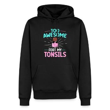 Tonsillektomie Genesung Mandelentfernung - Männer Premium Bio Hoodie - Schwarz - Vorne - Nico (187cm)