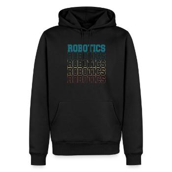 Robotics Cool Retro Build Robot Droid Builder - Men’s Premium Organic Hoodie - black - Front - Nico (187cm)