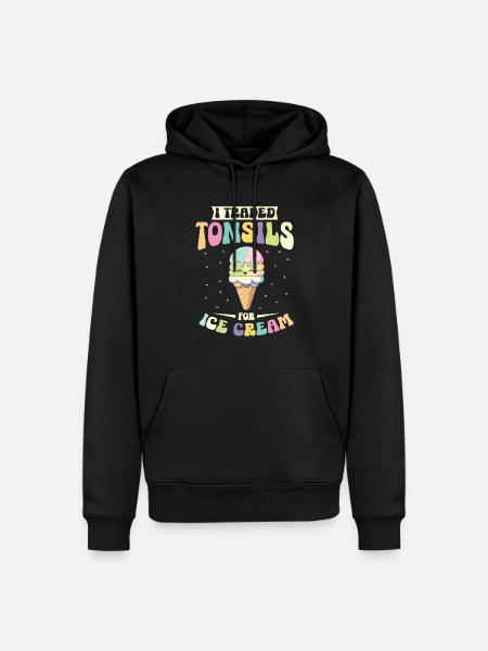 Tonsillectomy, recovery, tonsillectomy - Men’s Premium Organic Hoodie - black