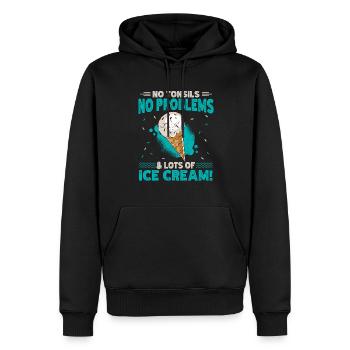 Tonsillektomie Genesung Mandelentfernung - Männer Premium Bio Hoodie - Schwarz - Vorne - Nico (187cm)