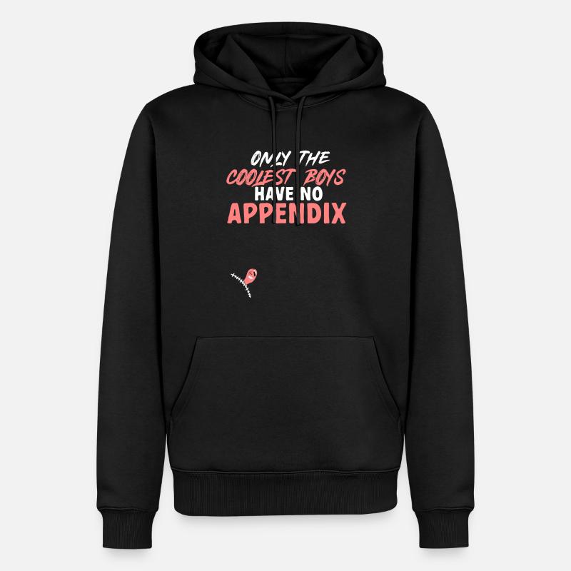 Appendicectomie Appendicite - Sweat à capuche Premium bio Homme - noir