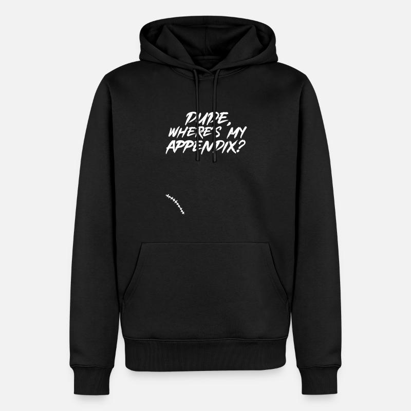 Appendicectomie Appendicite - Sweat à capuche Premium bio Homme - noir