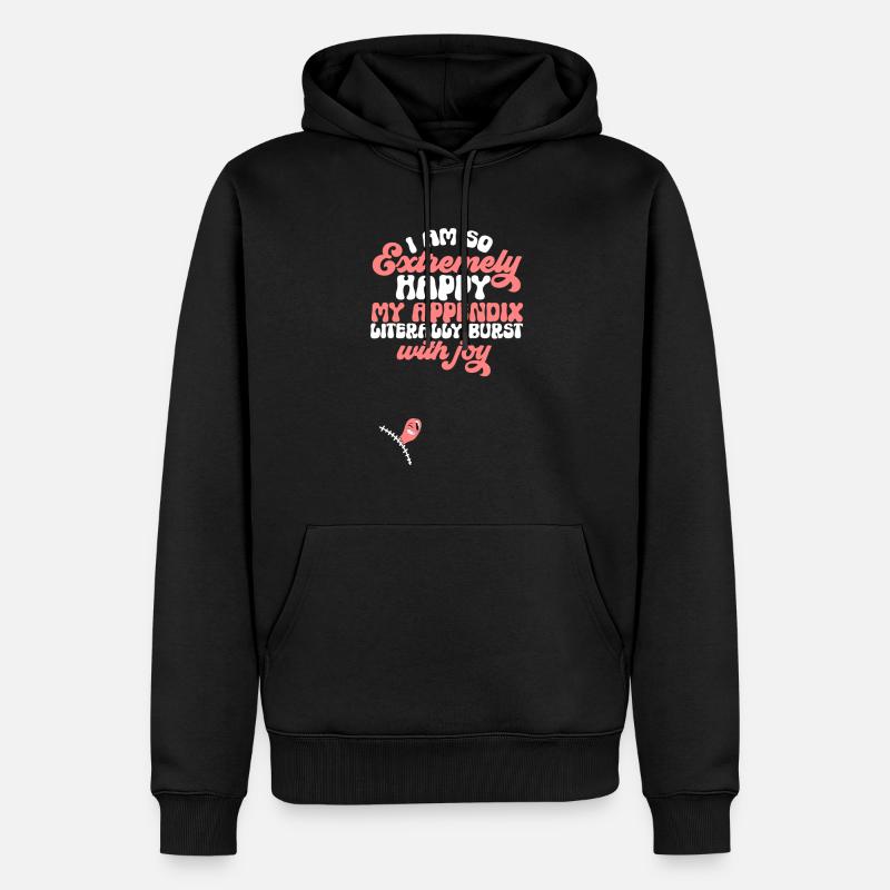 Appendicectomie Appendicite - Sweat à capuche Premium bio Homme - noir