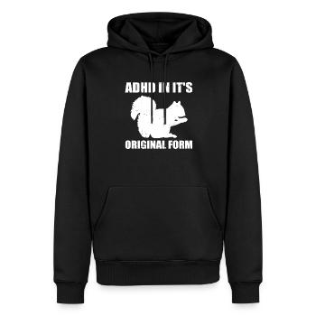 Animal Cool Forest TDAH dans sa forme originale Squi - Sweat à capuche Premium bio Homme - noir - Devant - Nico (187cm)